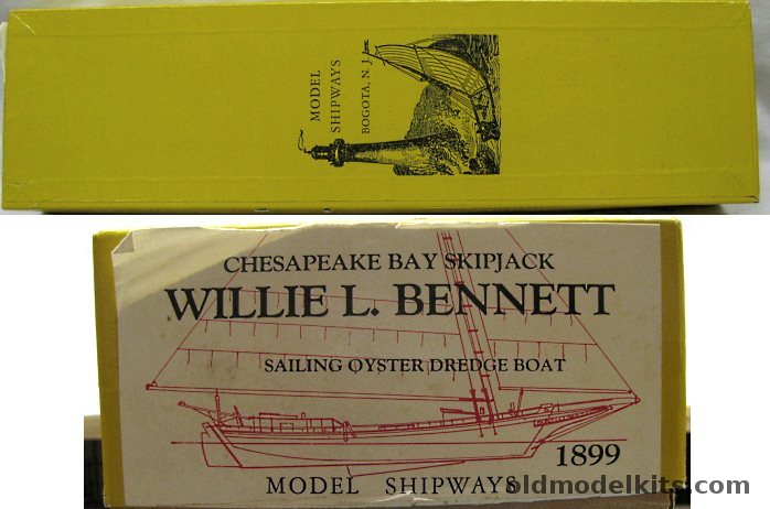 Model Shipways 1/64 Chesapeake Bay Skipjack 'Willie L. Bennett' 1899 (Sailing Oyster Dredge Boat) - 23 Inch Long Plank On Frame Wooden Ship Model plastic model kit